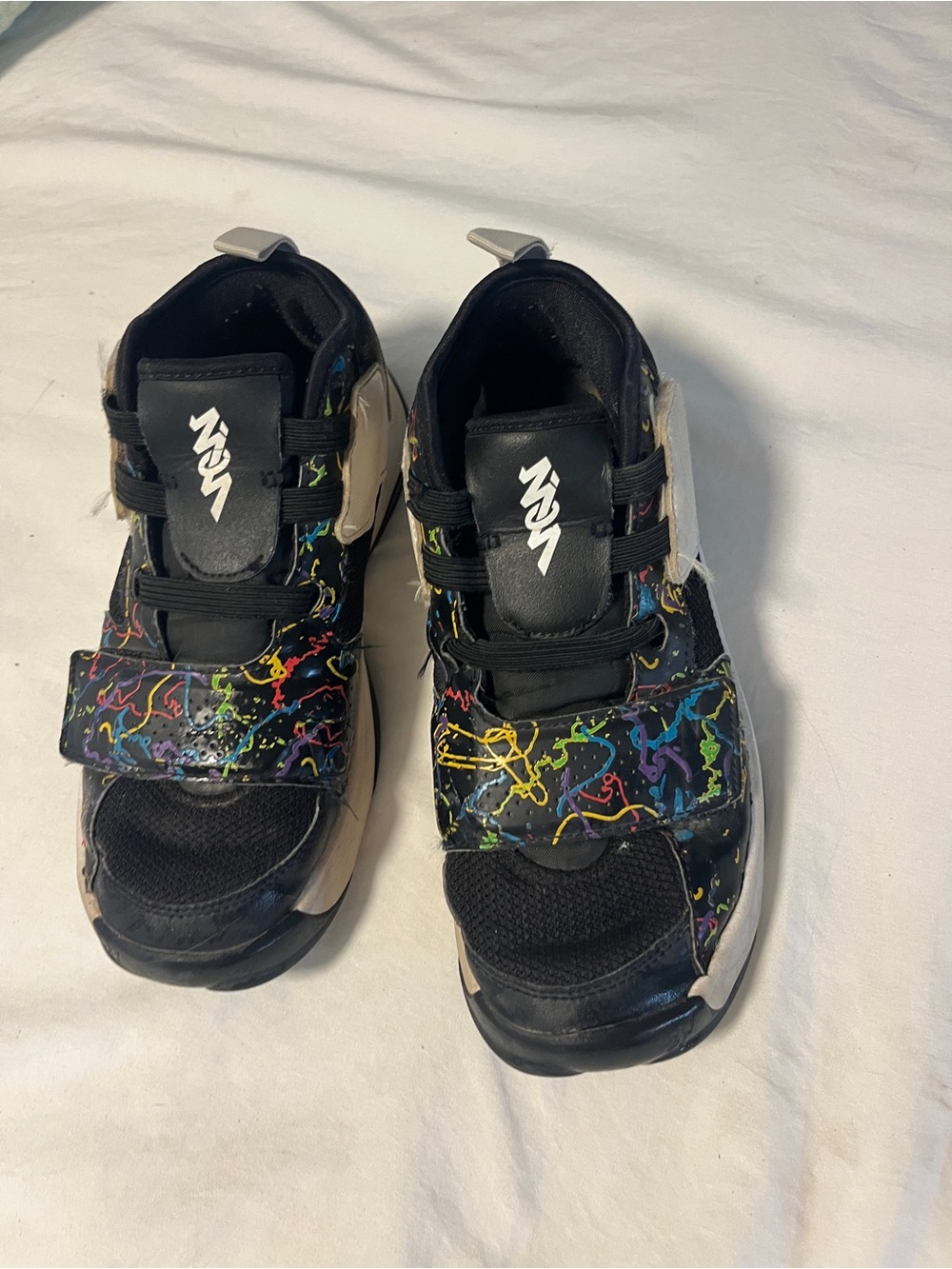Jordan Zion 2 Noah boys size 3 sneakers, shoes, school Velcro straps cool